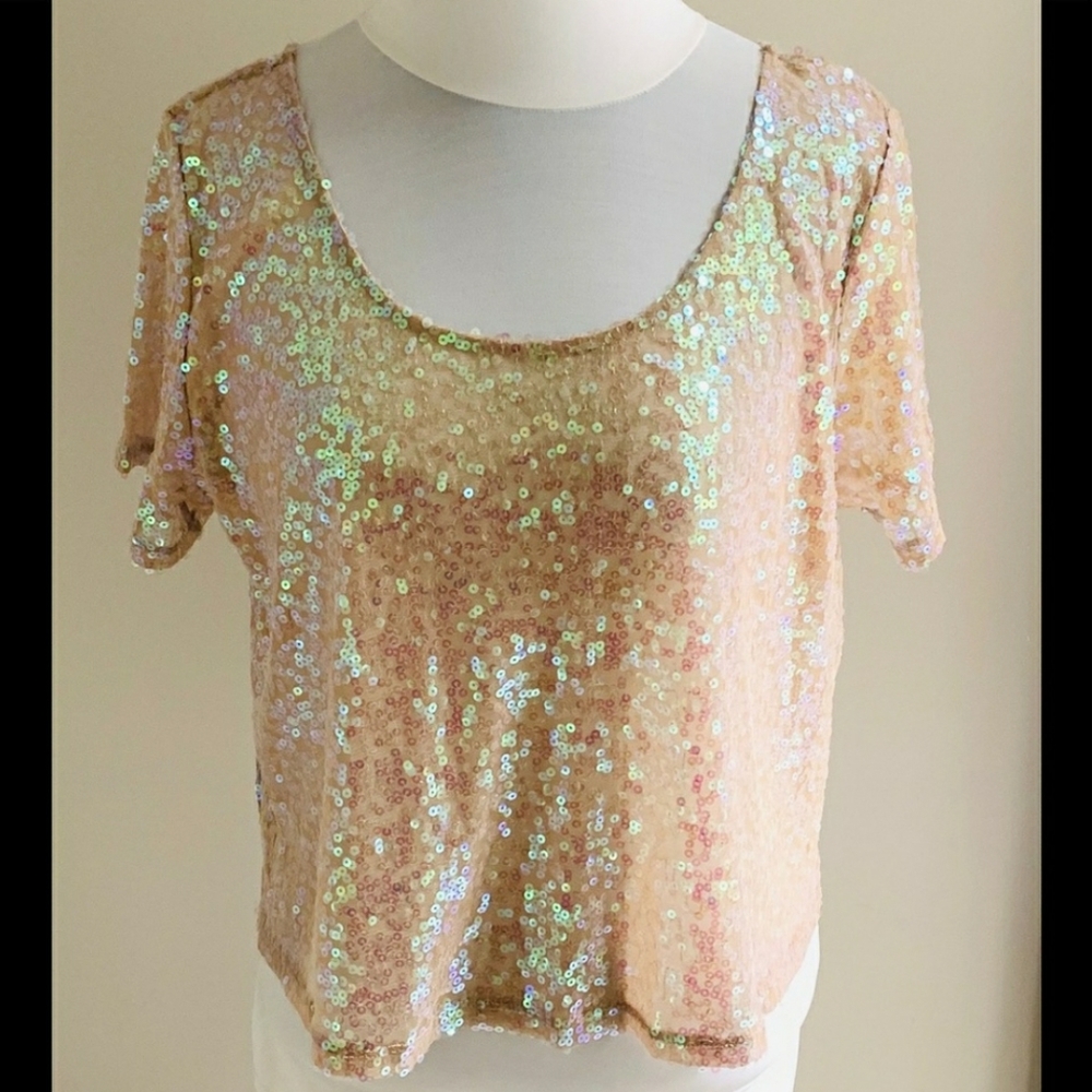 BCBGeneration Max Azria Sequin Crop Top